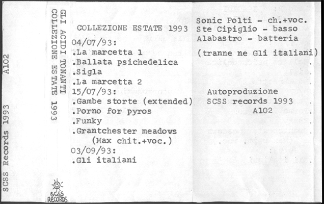 a102 gli acidi tonanti: collezione estate 1993 1993 a102 gli acidi tonanti: collezione estate 1993 1993
